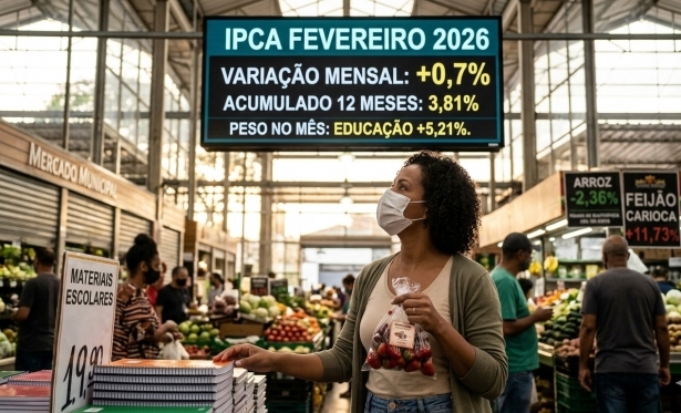 Infla��o oficial acelera em fevereiro impulsionada pela Educa��o, mas acumula queda em 12 meses
